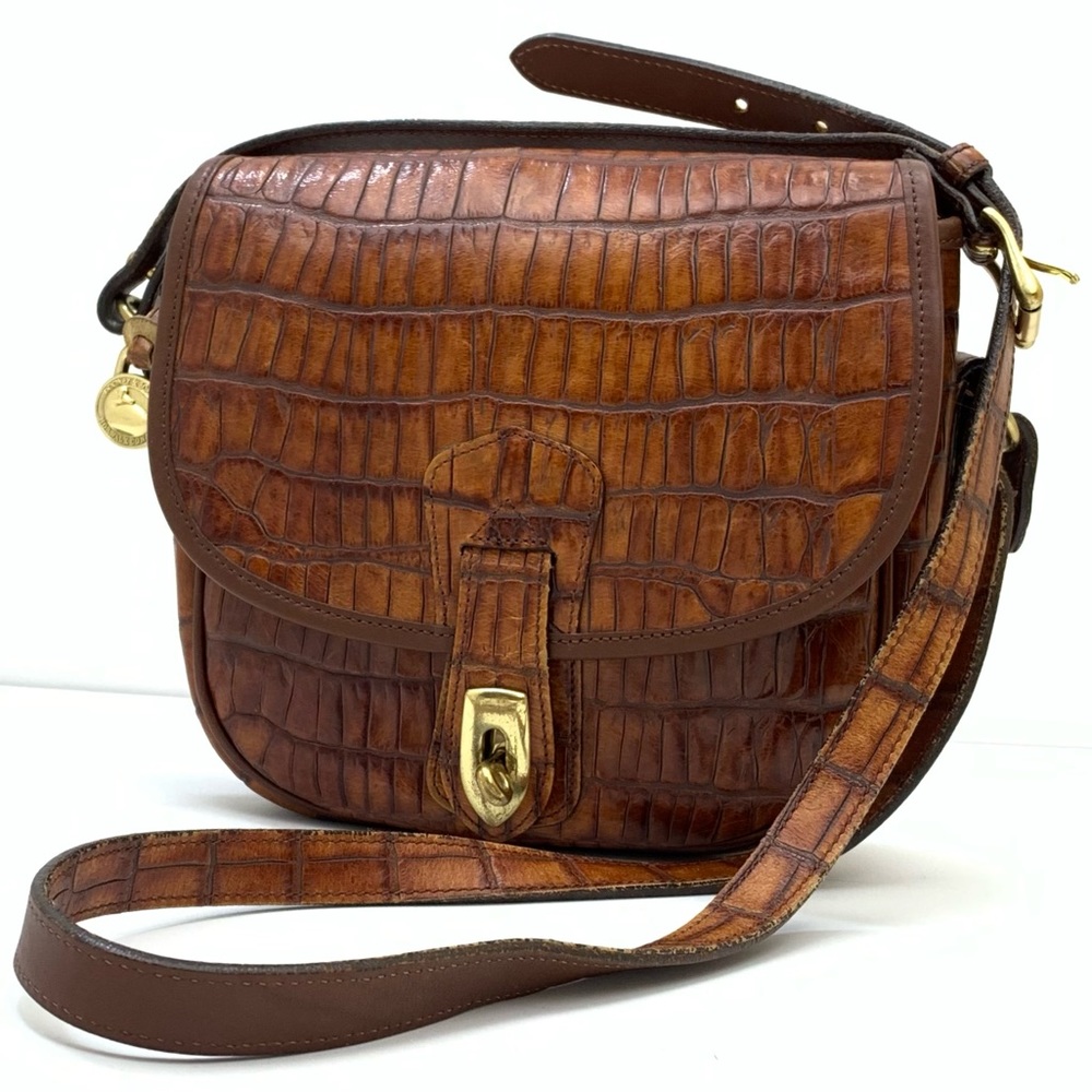 Authentic Dooney & Bourke Crocodile Leather Crossbody Purse